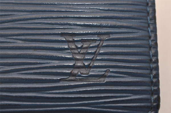 Auth Louis Vuitton Epi Porte Tresor International Wallet Blue M63385 Junk 6709J