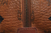 Authentic MCM Vintage Visetos Leather 2Way Shoulder Hand Bag Purse Brown 6710J