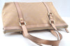 Authentic GUCCI Abbey Shoulder Tote Bag GG Canvas Leather 141470 Pink Gold 6713J