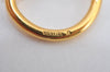 Authentic HERMES Scarf Ring Jumbo Circle Design Gold 6714G