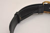 Authentic GUCCI Double G Belt Leather Size 70cm 27.6" 414516 Black Box 6714J