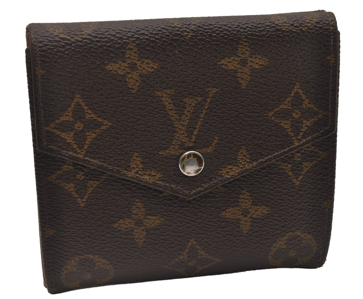 Authentic Louis Vuitton Monogram Porte Monnaie Billets Wallet M61660 LV 6715I