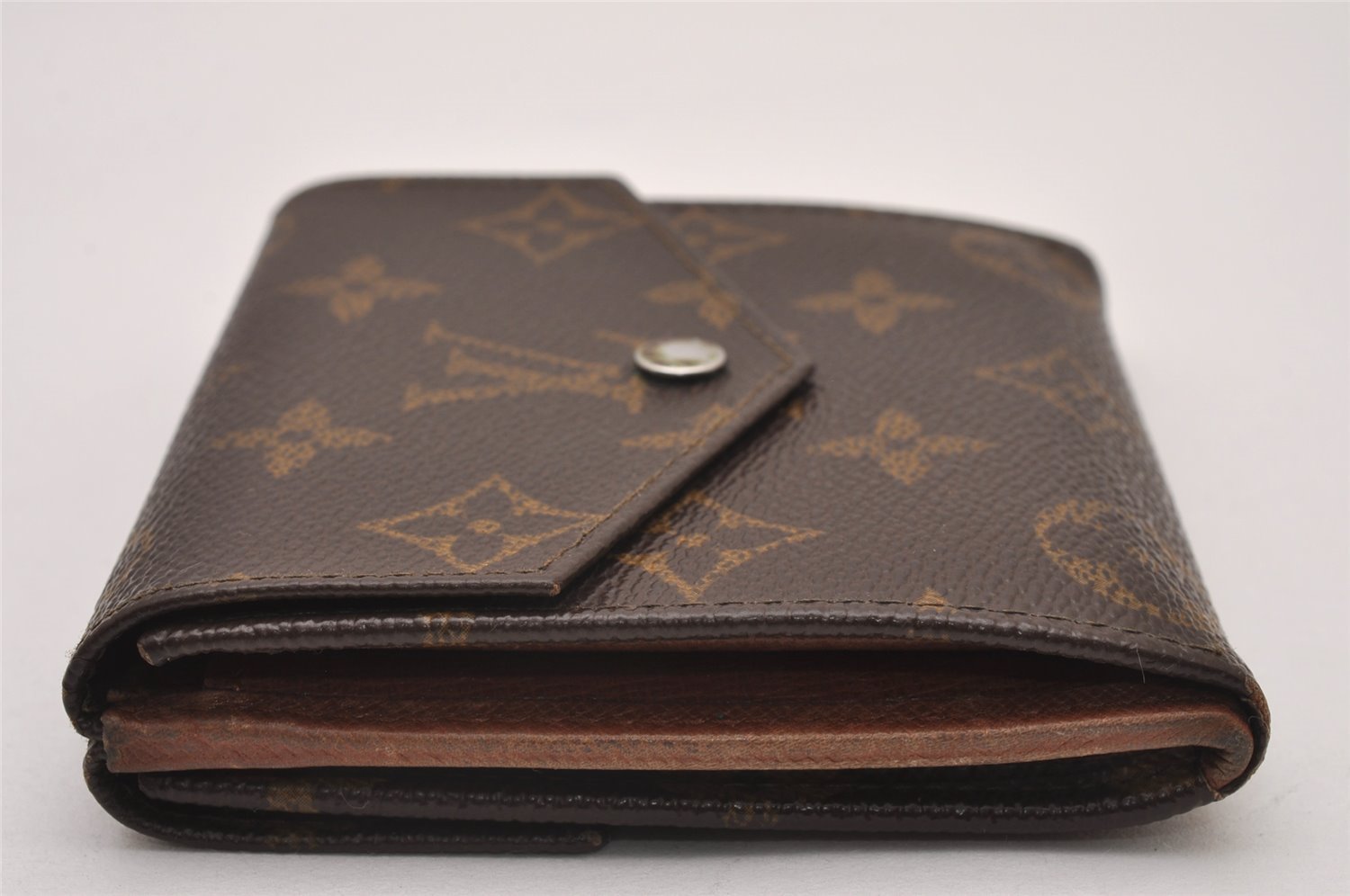 Authentic Louis Vuitton Monogram Porte Monnaie Billets Wallet M61660 LV 6715I