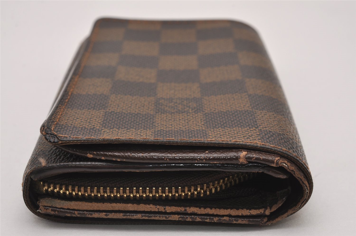 Authentic Louis Vuitton Damier Portefeuille Tresor Wallet Purse N61736 LV 6716I