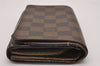 Authentic Louis Vuitton Damier Portefeuille Tresor Wallet Purse N61736 LV 6716I