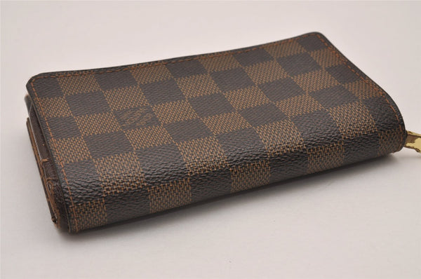 Authentic Louis Vuitton Damier Portefeuille Tresor Wallet Purse N61736 LV 6716I