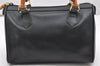 Authentic GUCCI Bamboo 2Way Shoulder Hand Bag Purse Leather Black Junk 6716K