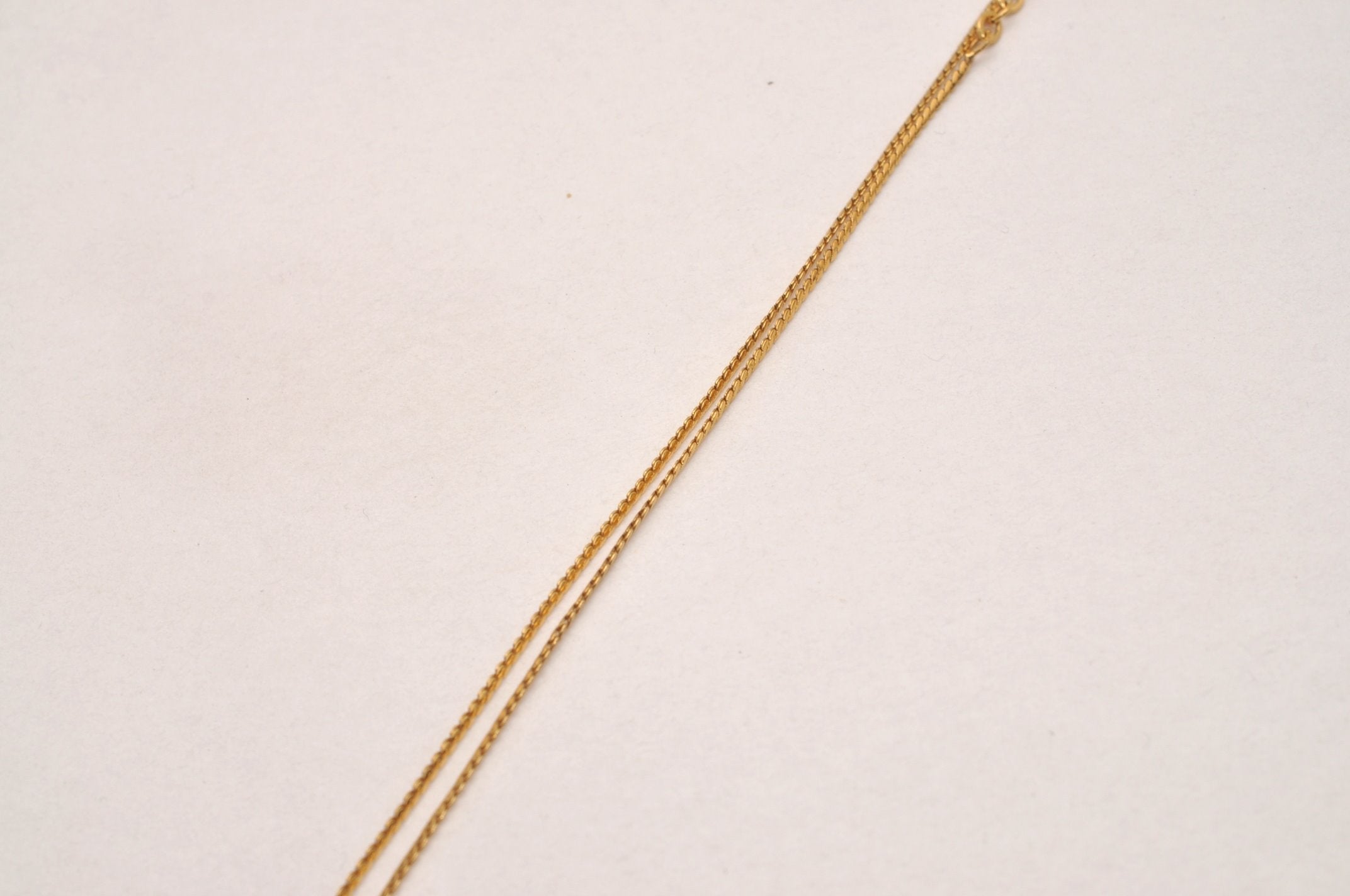 Authentic Christian Dior Gold Tone Chain Pendant Necklace CD 6717J