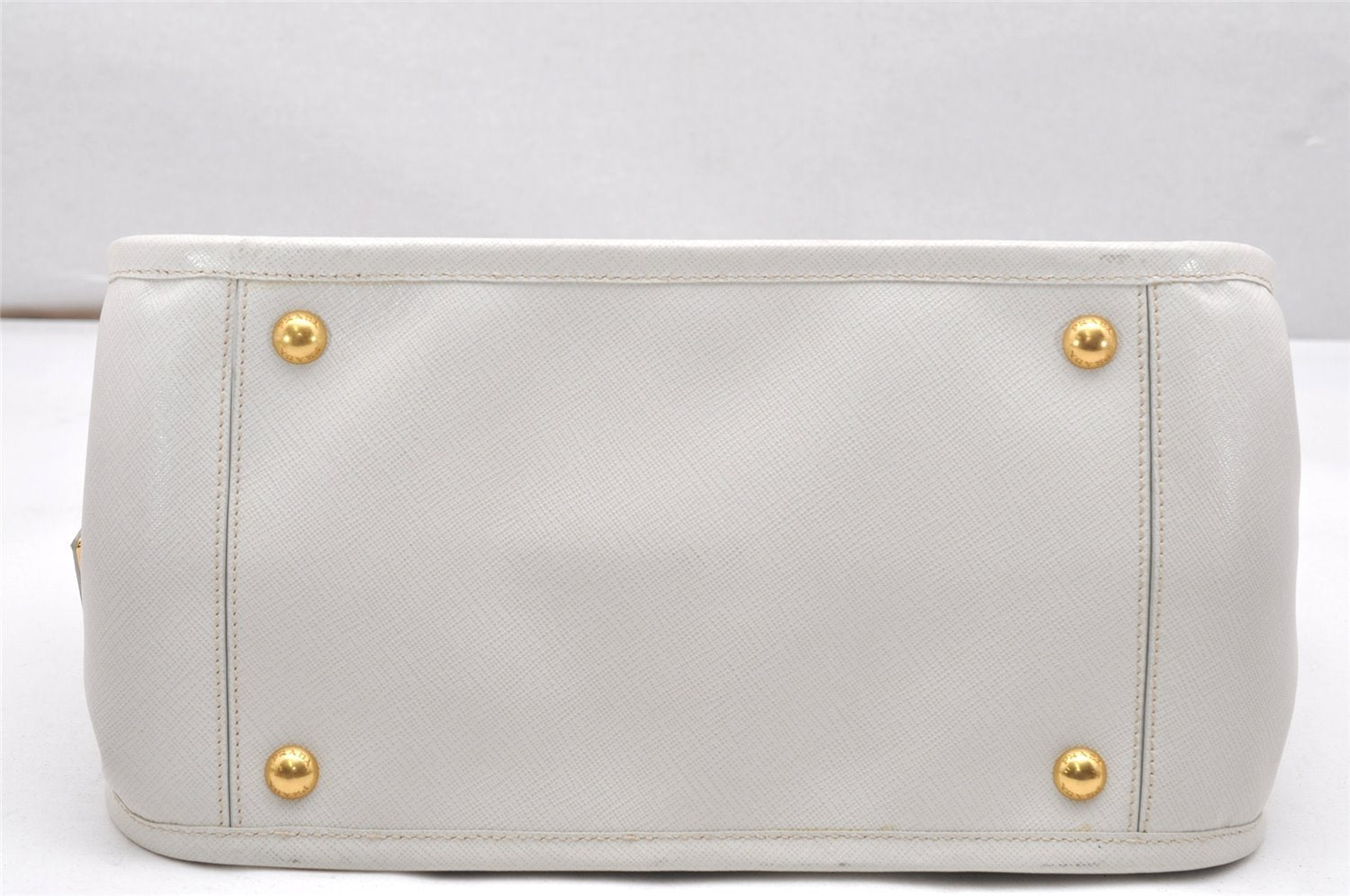 Authentic PRADA Saffiano Lux Leather Shoulder Hand Bag BN2185 White 6717K