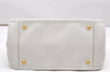 Authentic PRADA Saffiano Lux Leather Shoulder Hand Bag BN2185 White 6717K