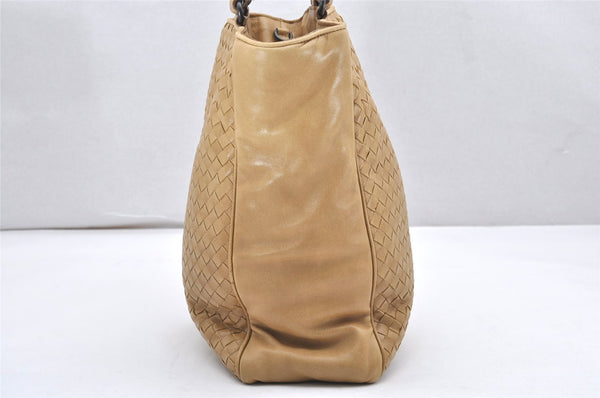 Authentic BOTTEGA VENETA Intrecciato Leather 2Way Shoulder Hand Bag Beige 6720K