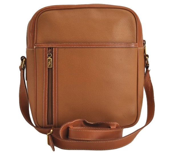 Authentic GUCCI Vintage Shoulder Cross Body Bag Purse Leather Brown 6721J