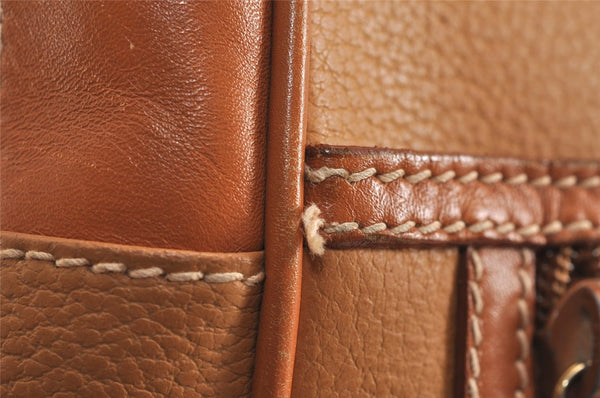 Authentic GUCCI Vintage Shoulder Cross Body Bag Purse Leather Brown 6721J