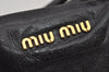 Authentic MIU MIU Vintage Leather 2Way Shoulder Hand Bag Black 6724J