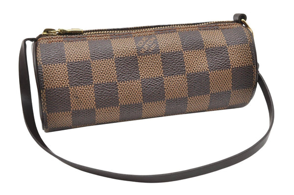 Authentic Louis Vuitton Damier Papillon Pouch Purse LV  6724K