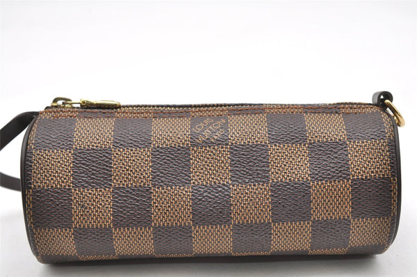 Authentic Louis Vuitton Damier Papillon Pouch Purse LV  6724K