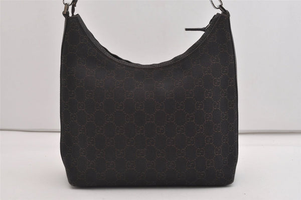 Authentic GUCCI Shoulder Hand Bag Purse GG Canvas Leather 28335 Brown 6725J