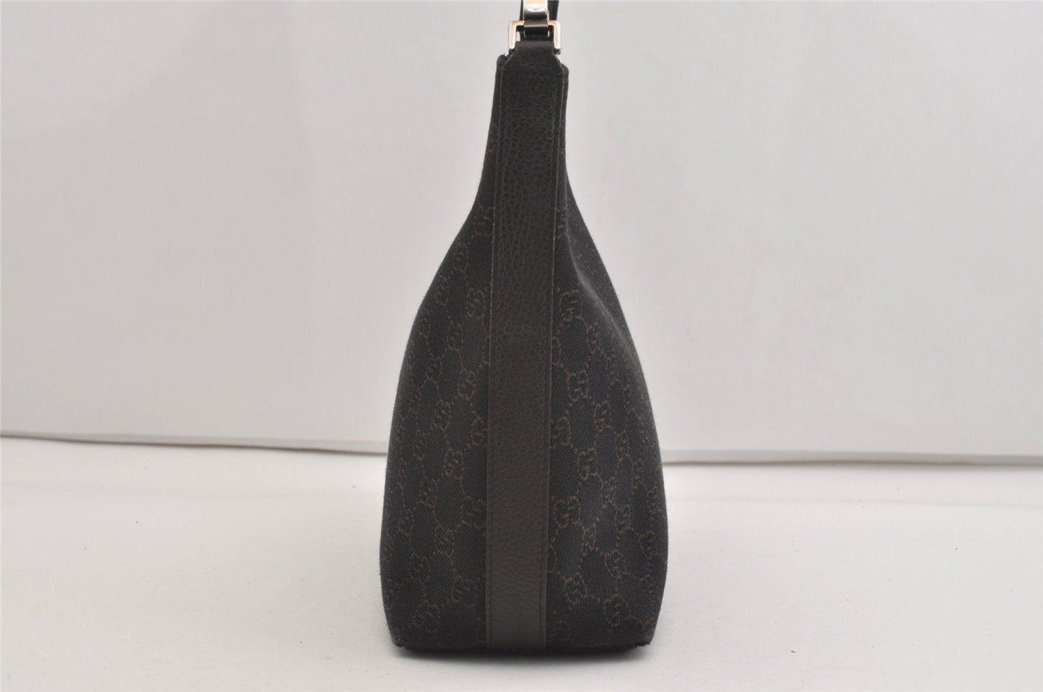 Authentic GUCCI Shoulder Hand Bag Purse GG Canvas Leather 28335 Brown 6725J