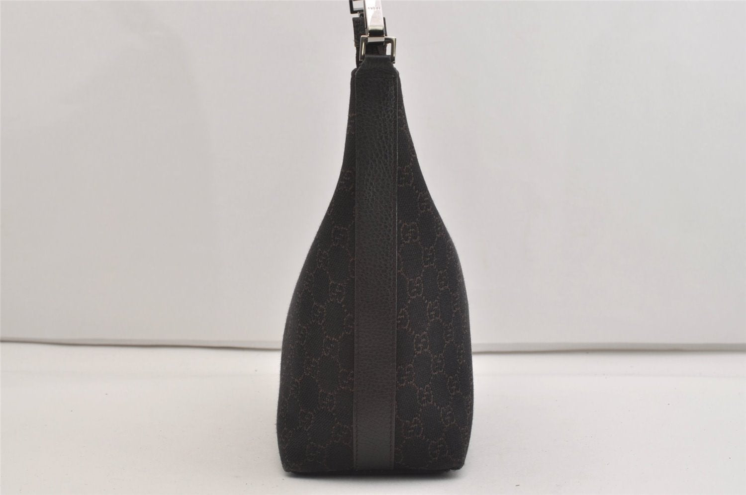 Authentic GUCCI Shoulder Hand Bag Purse GG Canvas Leather 28335 Brown 6725J