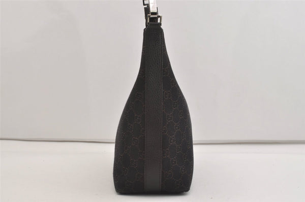Authentic GUCCI Shoulder Hand Bag Purse GG Canvas Leather 28335 Brown 6725J