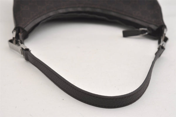 Authentic GUCCI Shoulder Hand Bag Purse GG Canvas Leather 28335 Brown 6725J