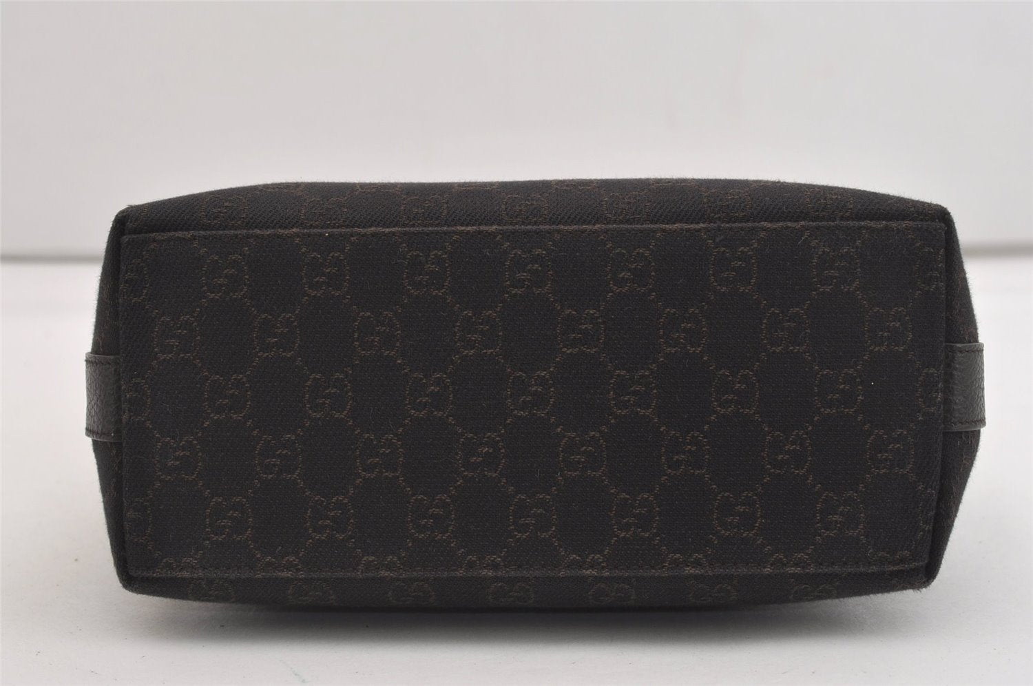 Authentic GUCCI Shoulder Hand Bag Purse GG Canvas Leather 28335 Brown 6725J