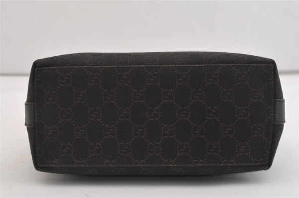 Authentic GUCCI Shoulder Hand Bag Purse GG Canvas Leather 28335 Brown 6725J
