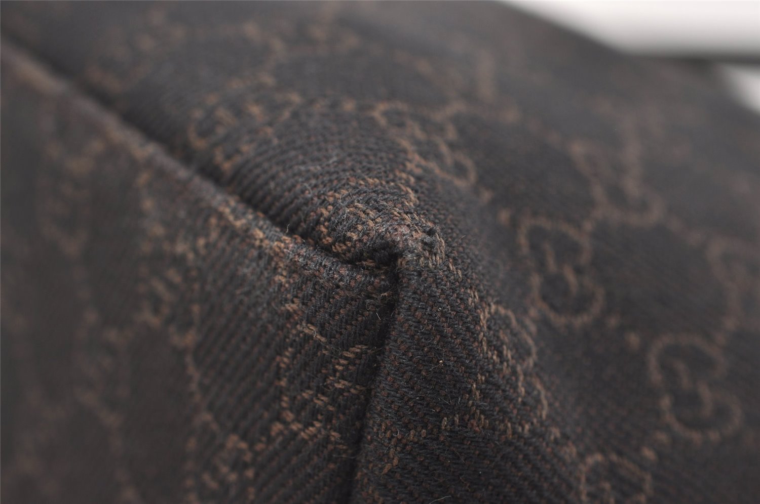 Authentic GUCCI Shoulder Hand Bag Purse GG Canvas Leather 28335 Brown 6725J