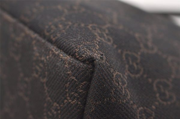 Authentic GUCCI Shoulder Hand Bag Purse GG Canvas Leather 28335 Brown 6725J