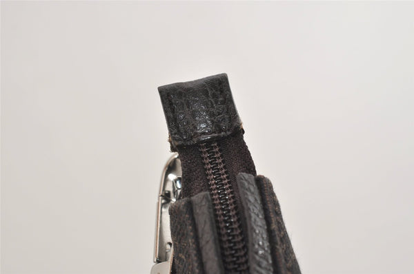 Authentic GUCCI Shoulder Hand Bag Purse GG Canvas Leather 28335 Brown 6725J