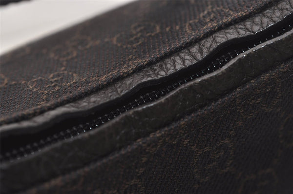 Authentic GUCCI Shoulder Hand Bag Purse GG Canvas Leather 28335 Brown 6725J