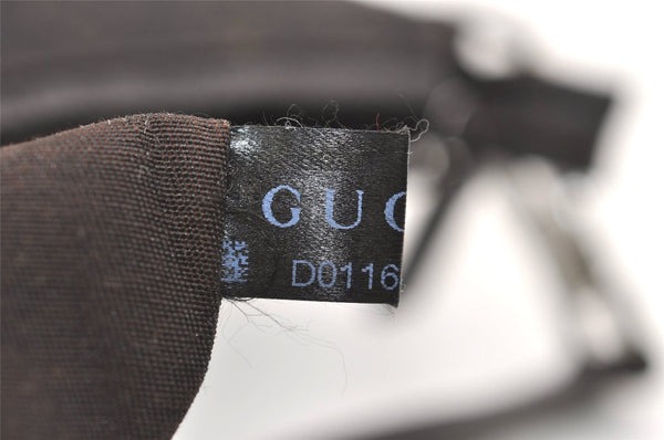 Authentic GUCCI Shoulder Hand Bag Purse GG Canvas Leather 28335 Brown 6725J