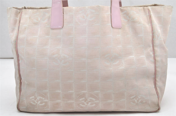 Authentic CHANEL Vintage New Travel Line Shoulder Tote Bag Pink 6726K