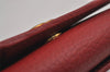 Authentic GUCCI Petite Mormont Trifold Wallet Purse Leather 474746 Red 6727J