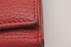 Authentic GUCCI Petite Mormont Trifold Wallet Purse Leather 474746 Red 6727J