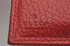 Authentic GUCCI Petite Mormont Trifold Wallet Purse Leather 474746 Red 6727J