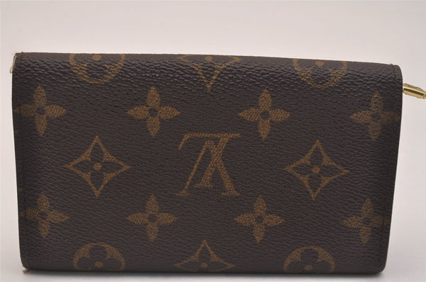 Authentic Louis Vuitton Monogram Porte Monnaie Zip Bifold Wallet M61735 LV 6728J