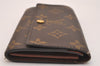 Authentic Louis Vuitton Monogram Porte Monnaie Zip Bifold Wallet M61735 LV 6728J