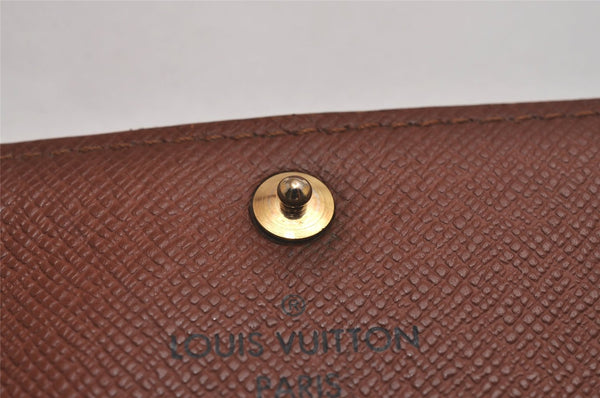 Authentic Louis Vuitton Monogram Porte Monnaie Zip Bifold Wallet M61735 LV 6728J