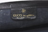 Authentic GUCCI Sherry Line Clutch Hand Bag GG PVC Leather Navy Blue Junk 6728K