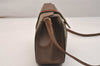 Authentic GUCCI Web Sherry Line Shoulder Cross Bag GG PVC Leather Brown 6729J