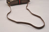 Authentic GUCCI Web Sherry Line Shoulder Cross Bag GG PVC Leather Brown 6729J
