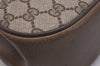 Authentic GUCCI Web Sherry Line Shoulder Cross Bag GG PVC Leather Brown 6729J