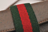 Authentic GUCCI Web Sherry Line Shoulder Cross Bag GG PVC Leather Brown 6729J