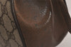Authentic GUCCI Web Sherry Line Shoulder Cross Bag GG PVC Leather Brown 6729J