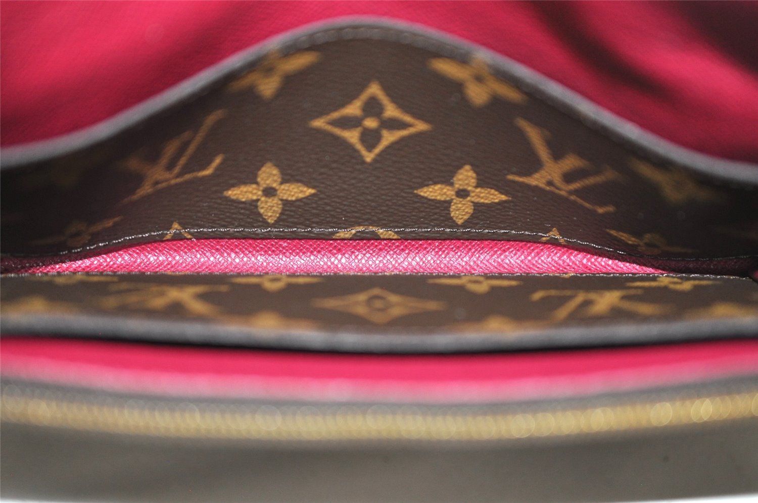 Authentic Louis Vuitton Monogram Portefeuille Emilie Wallet M60697 Purple 6730I