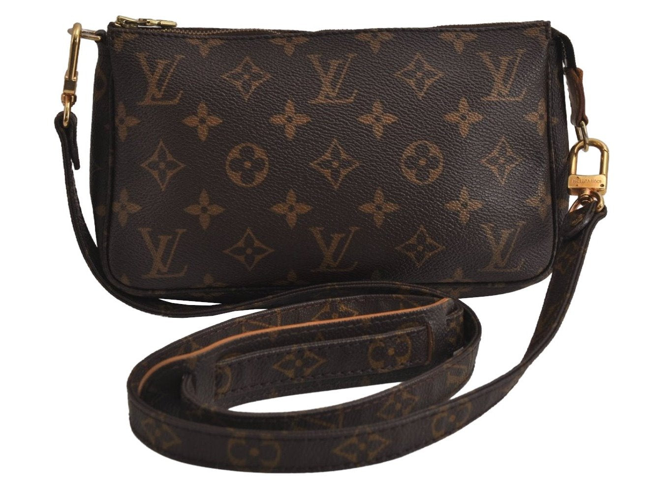 Authentic Louis Vuitton Monogram Pochette Accessoires Shoulder Cross Pouch 6733J