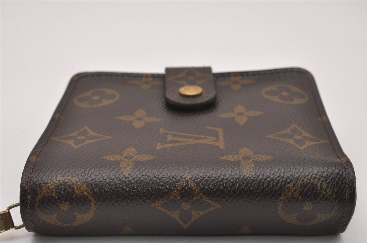 Authentic Louis Vuitton Monogram Compact Zip Bifold Wallet Purse M61667 LV 6734I