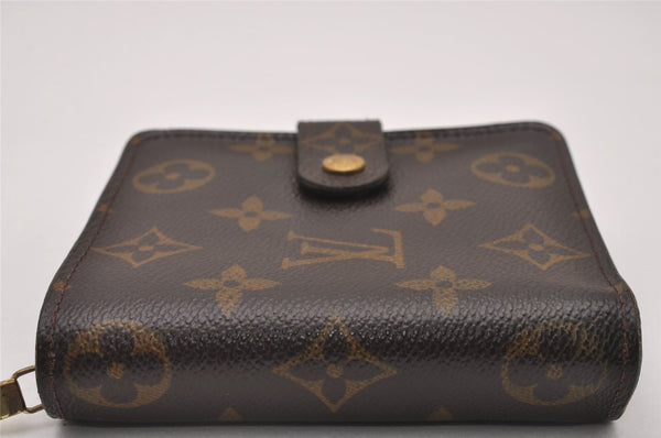 Authentic Louis Vuitton Monogram Compact Zip Bifold Wallet Purse M61667 LV 6734I