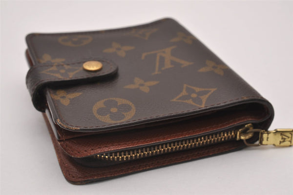 Authentic Louis Vuitton Monogram Compact Zip Bifold Wallet Purse M61667 LV 6734I